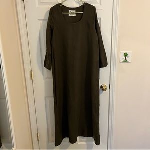 Conscious Clothing, gray linen dress,